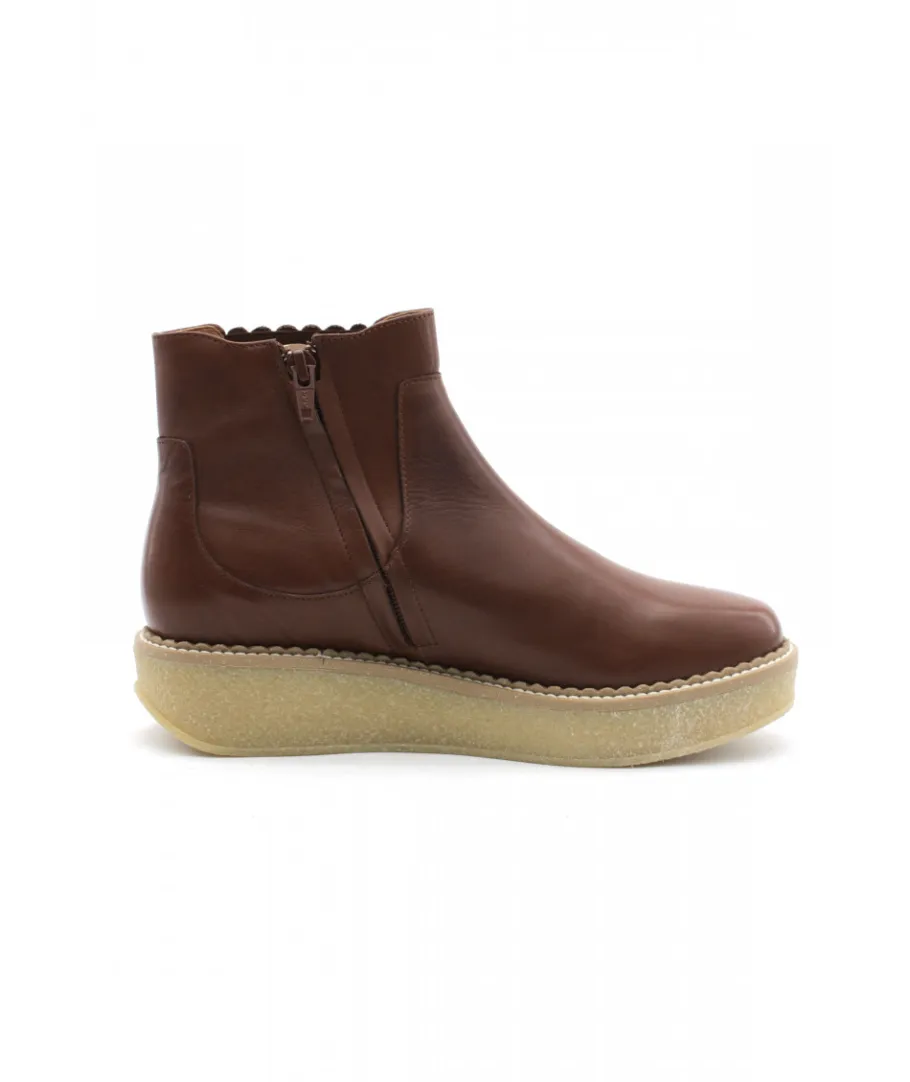 Cheap L'Empreinte Chaussures SCHMOOVE PALLAS ZIP BEETLE cognac