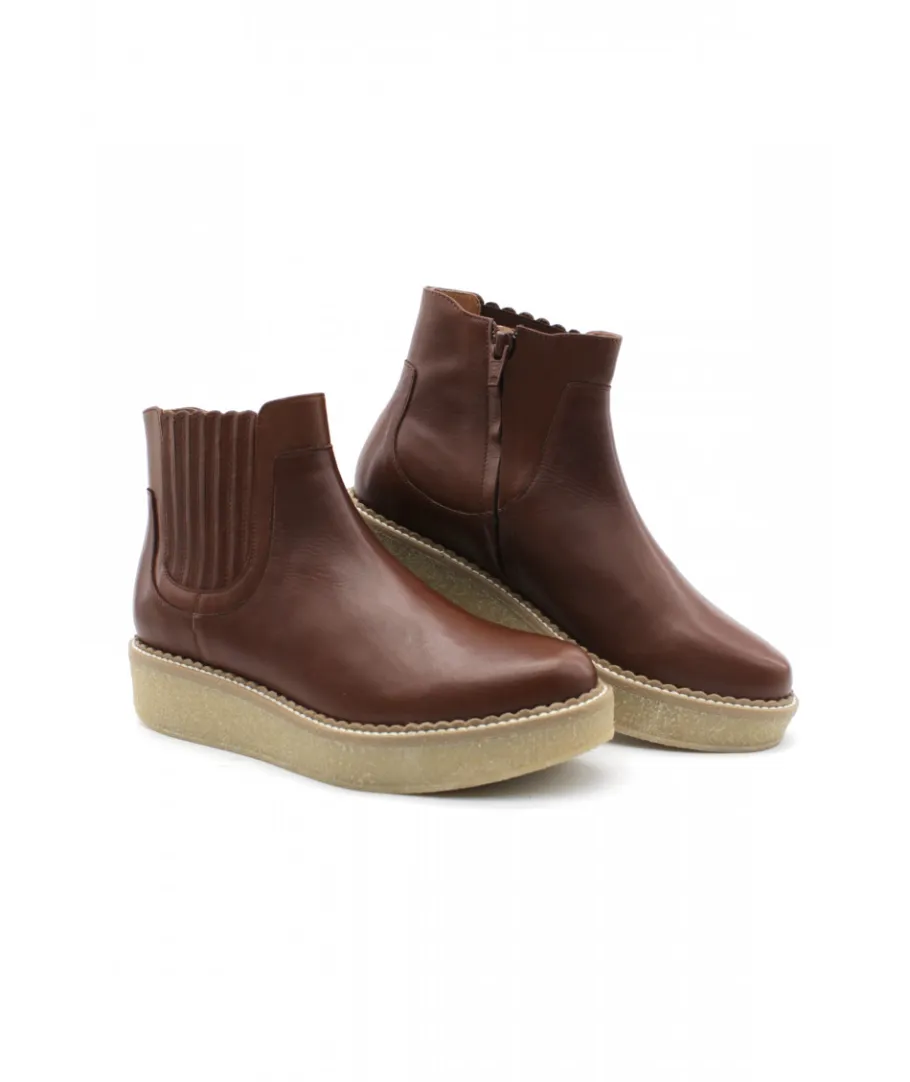 Cheap L'Empreinte Chaussures SCHMOOVE PALLAS ZIP BEETLE cognac