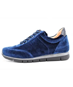 New L'Empreinte Chaussures UNISA BAYO BASKETS VELOURS bleu