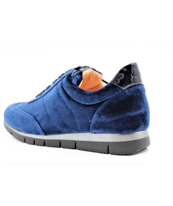 New L'Empreinte Chaussures UNISA BAYO BASKETS VELOURS bleu