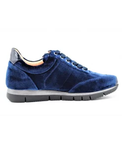 New L'Empreinte Chaussures UNISA BAYO BASKETS VELOURS bleu