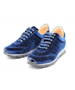 New L'Empreinte Chaussures UNISA BAYO BASKETS VELOURS bleu